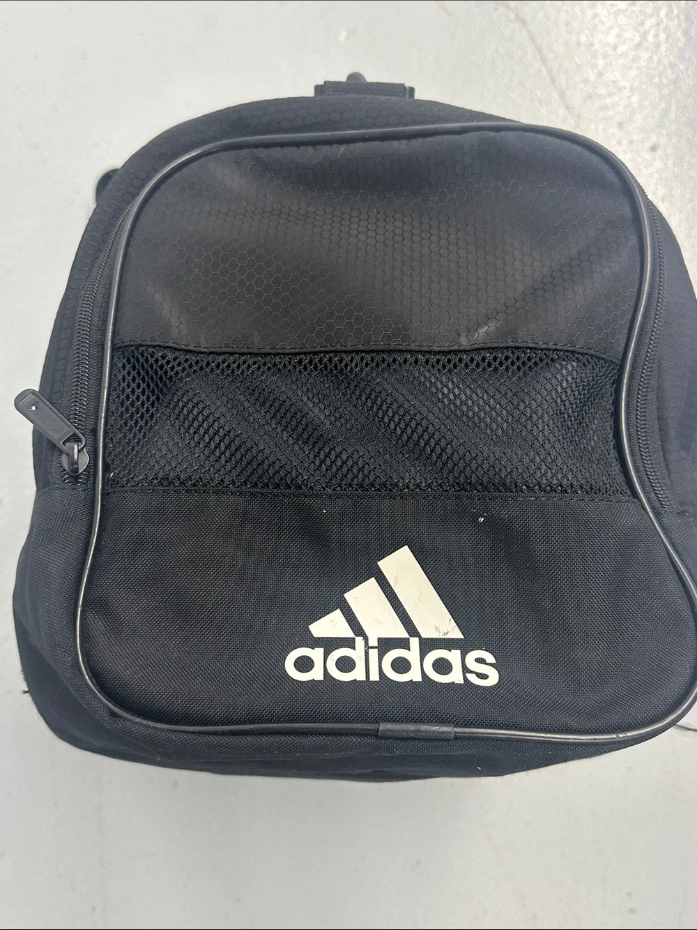 adidas Black Duffel Bag with White Logo